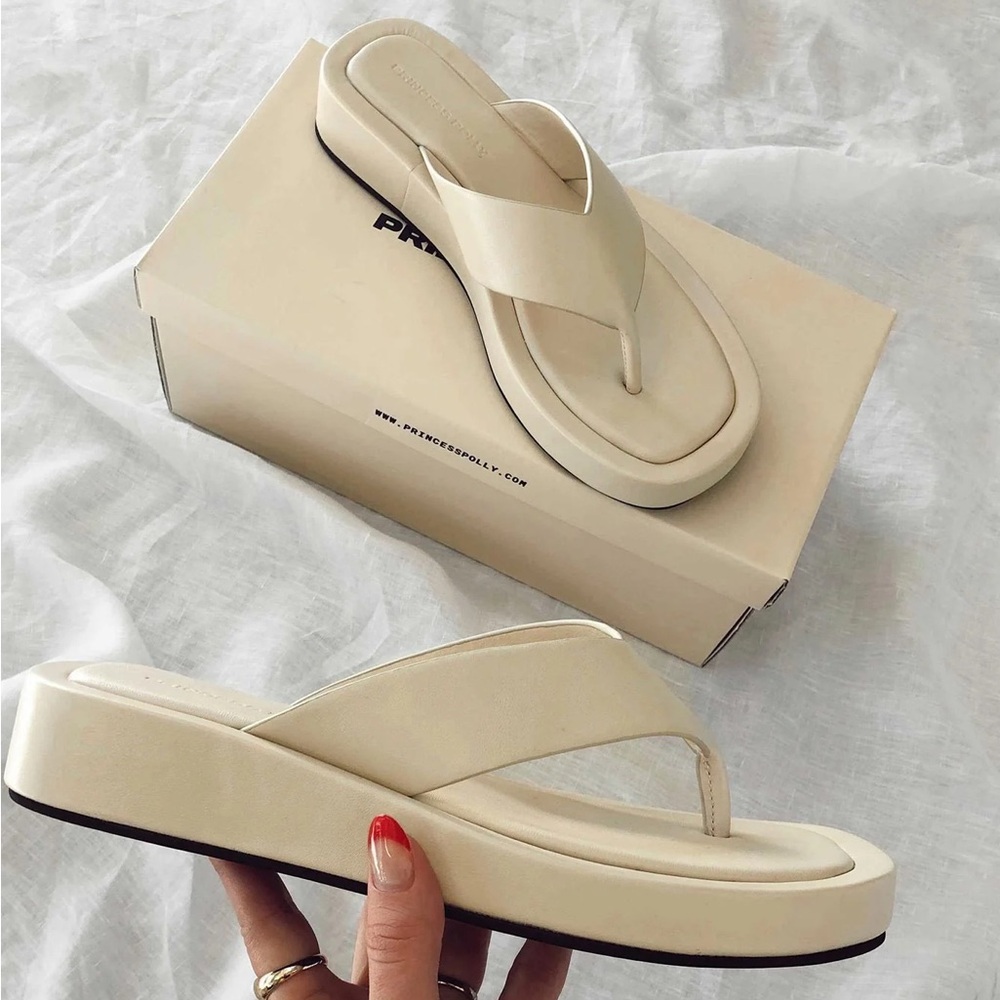 Princess Polly Tampa Sandals Beige